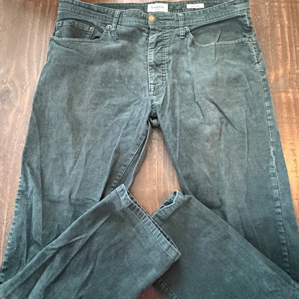 Goodfellow & Co Dark Forest Green Corduroy Pants 36x30